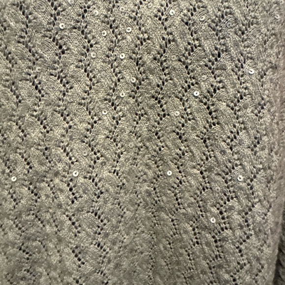 Coldwater Creek Silver Sequin Sweater - Picture 3 of 10